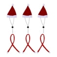 thumbnail image 1 of 1 juego de gorro y bufanda navideños ajustables para mascotas pequeñas (rojo), 1 of 7
