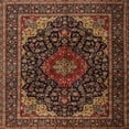 thumbnail image 1 of Ahgly Company Machine Washable Indoor Square Traditional Gold Brown Area Rugs, 5' Square, 1 of 7