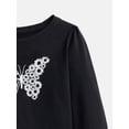 thumbnail image 3 of Wonder Nation Baby and Toddler Girls' Graphic Tee with Long Puff Sleeves, Sizes 0M-5T, 3 of 3