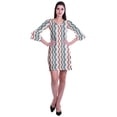 thumbnail image 2 of Moomaya Robe Courte Imprimée pour Femmes, Manches Évasées, Coupe Droite, Robes pour Femmes, Vêtements d'Été Décontractés, 2 of 6