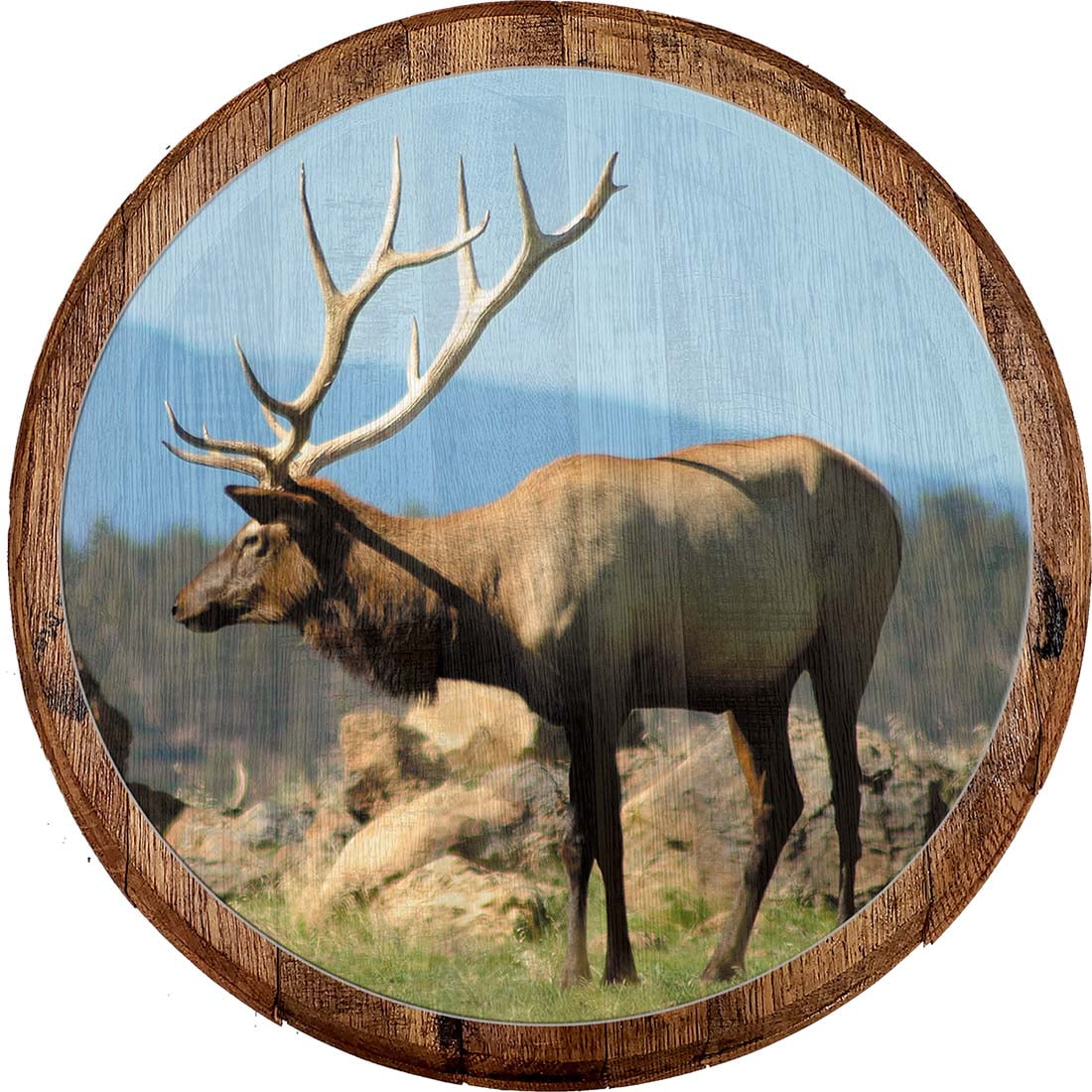 Wild Deer Horns Elk Hunting Gift for Man Vinyl Record Wall Clock Home Decor 
