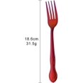 thumbnail image 4 of Stainless Steel Kitchen Dinner Forks 12-Piece Dinner Fork Set 7.3-inch Stainless Steel Forks Classic Flatware Silverware Sets Cutlery Utensils Dinnerware with Flower Edge -Red, 4 of 7