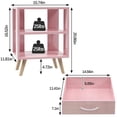 thumbnail image 2 of Mesita de noche Aenuert Pink Kids con cajón y almacenamiento abierto, 2 of 9