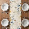 thumbnail image 4 of Table Runner 70 Inches Long for Kitchen Dining, White Daisy Dresser Scarf Farmhouse, Dining Table Decorations for Wedding/Parties, Spring Floral Elegant Pastoral Botanical Bees 13 x 70 In, 4 of 8