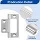 thumbnail image 3 of 4Pcs 2x1 Pulgadas Bisagra de Puerta Sin Mortaja Sin Ruido, Tono Plateado, 3 of 5