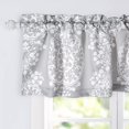 thumbnail image 3 of DriftAway Floral Valance Single Rod Pocket, 52" x 18" Plus 2" Header, Light Gray White, 3 of 7
