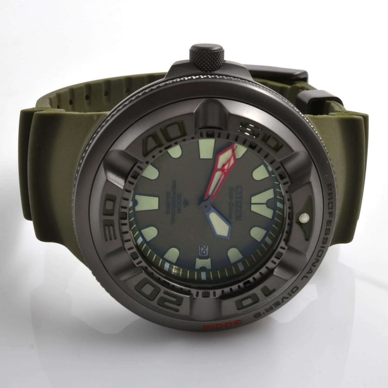 新品同様 Citizen Dial Green Olive Marine Promaster Men's BJ8057-17X ETC車載器