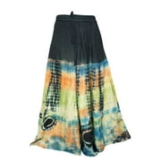 Mogul Womens Rayon Skirt Tie Dye Style Colorful Maxi Skirt