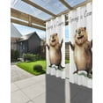 thumbnail image 3 of nqOlkjepod Outdoor Curtains for Patio Waterproof, Happy Groundhog Day Outdoor Privacy Panels Grommet, Funny Cute Animal Spring Pastoral Blackout Outside Curtains for Porch/Cabana 54"x84", 1 Panel, 3 of 8