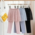 thumbnail image 6 of 2-8T Girls Footless Leggings Tights with Ruffle Tutu Skirts Kids Culottes Ballet Pantskirt, 6 of 7
