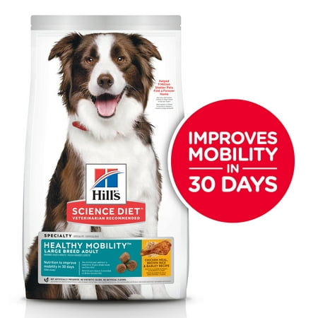Hill's Science Diet (Spend $20, Get $5) Adult Healthy Mobility Large Breed Chicken Meal, Brown Rice&Barley Dry Dog Food, 30 lb bag-See description for rebate (Best Diet Dog Food For Large Breeds)