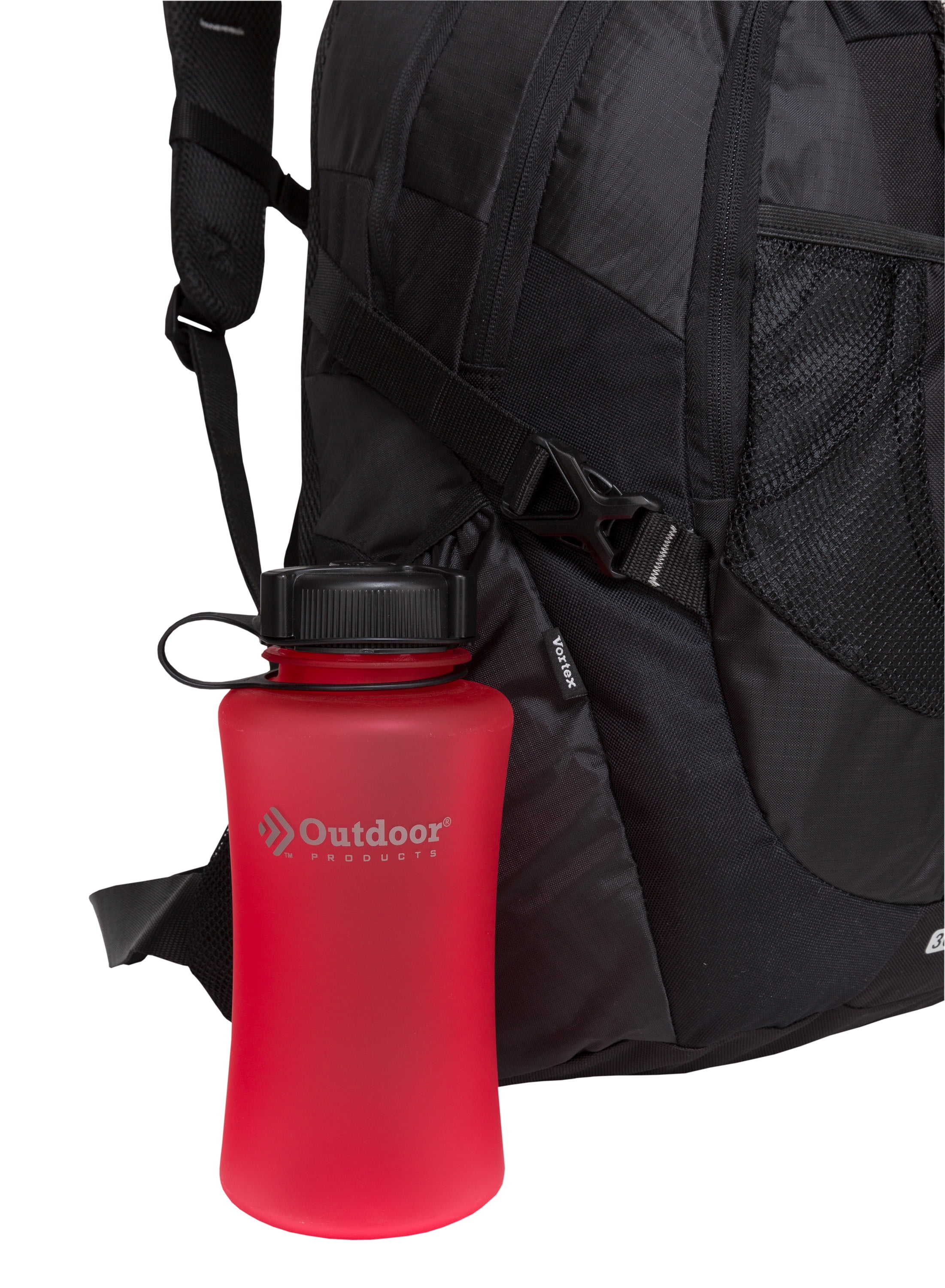 Outdoor Products Red Solid Print Wide Mouth 1L Camping Water Bottle with Sipper
