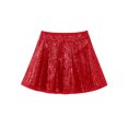 thumbnail image 4 of Hansber Jupe à Sequins pour Filles, Jupe de Danse Moderne Jazz Hip Hop Ballet Rouge 10, 4 of 5