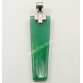 thumbnail image 3 of SilverStarJewel .925 Sterling Silver Huge Flat Green Onyx Stone Pendant 1.9" Jewelry Store, 3 of 3