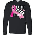 thumbnail image 3 of Inktastic Breast Cancer Awareness Faith over Fear Long Sleeve T-Shirt, 3 of 5