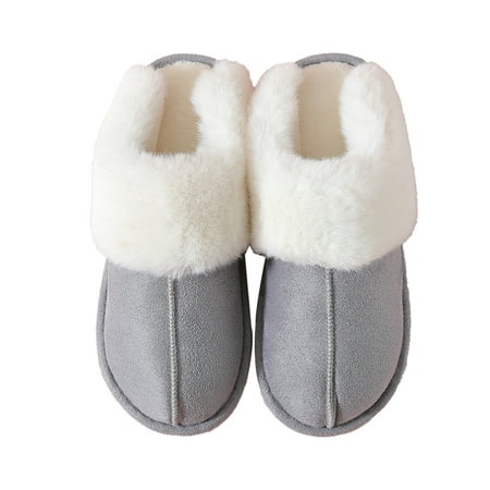 

wrea Women Plush Slippers Cold Weather Girl Unisex Foot Warmer Nonslip Soft Thermal Shoes Household Leisure Footwear Breathable