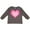 Charcoal Grey, variant on Inktastic Pink Valentine Heart Girls Long Sleeve Toddler T-Shirt