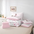thumbnail image 6 of Castle Fairy Kids Children Teens Personalized Initial Alphabet L Bedding Comforter Set 7pcs,Dreamy Princess Bowknot Queen Bedding Sets Super Cozy,Cheetah Leopard Print Queen Sheet Sets, 6 of 8