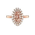 thumbnail image 2 of Double Halo 1.50 carat Morganite and Diamond Engagement Ring in 10k Rose Gold for Women, 2 of 2