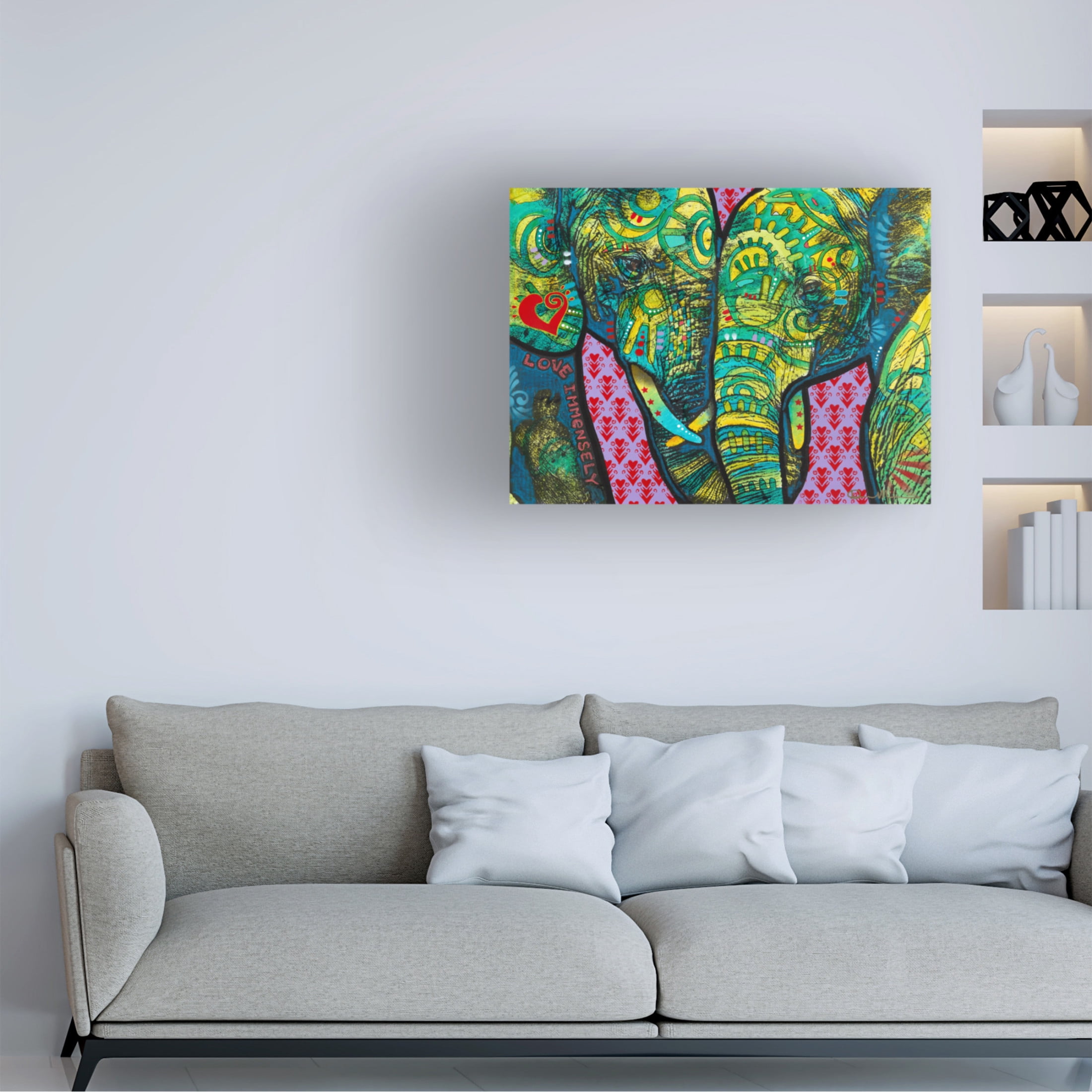 Canvas Wall Art - Dean Russo 'Love Immensely' Wall Art for Living Room, Bedroom, or Office Décor by Trademark Fine Art - 19 x 14 Inches