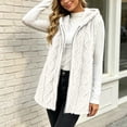 thumbnail image 6 of Tusihei Women's Sleeveless Hooded Zip Up Fleece Vest Lightweight Warm Jacket Casual Solid Long Outerwear for Daily Wear Comfortable Layering Piece, White 2XL, 6 of 8