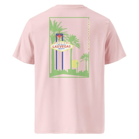 Las Vegas Landmark Organic Cotton T-Shirt Cotton Pink - Large