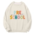 thumbnail image 4 of Mercatoo Girls Preppy Pullover Tops Oversized Back to School Fifth Grade First Preschool Sweatshirts Kids Crew Neck Sweater, 4 of 6