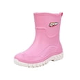 thumbnail image 2 of NexTorq Womens Rain Boots Mid Calf Wellies Thick Sole Waterproof Shoes Non Slip Rubber Footwear Heavy Duty Platform Mud Rainshoes Lightweight Durable Comfort Slip on Outerwear for Outdoor Activity, 2 of 6