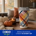 thumbnail image 3 of Dixie To Go 16 oz Disposable Paper Cups with Slider Lid, Cozy Plaid, 18 Count, 3 of 10