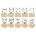 thumbnail image 1 of 10PCS Numéro de Table Titulaire Log Base Chat Forme Place Titulaire de Carte Simple Mignon Type Vertical Nom Carte Clips pour la Décoration de Table, 1 of 8