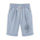 thumbnail image 1 of Pantalones Cortos de Verano para las Mujeres de Cintura Alta Estampado Elástico Cordón de Cintura, Casual Bolsillos Pantalones de Pijama, 1 of 4