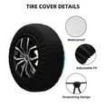 thumbnail image 2 of Sikiie Tropical Flamingo Summer PVC Leather Spare Tire Wheel Cover Spare Tire Cover, for Car Truck SUV Camper Trailer Universal Fit(14-17in)-15 inch, 2 of 6