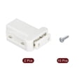 thumbnail image 3 of Uxcell Push Latch Touch Latch 2Pcs Push to Open Door Latch Rebound Self-Locking Latches, White, 3 of 5
