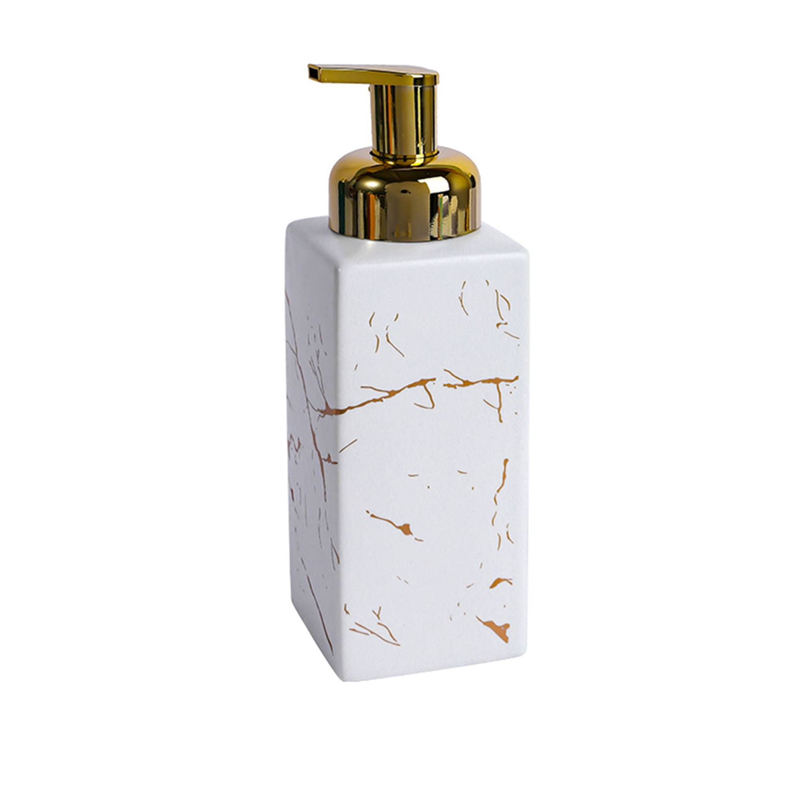 Haifle/Ceramic Foaming Soap Dispenser, Foam Soap Dispenser With Gold