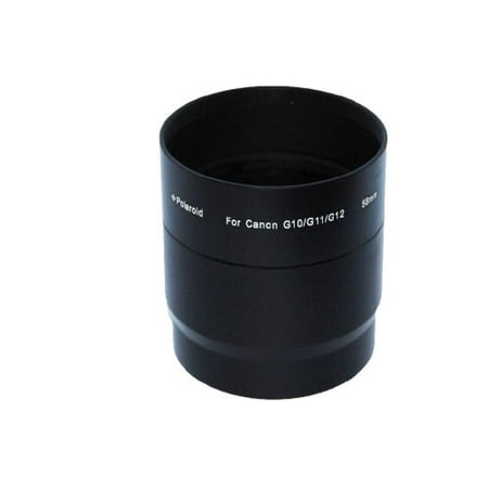 Polaroid 58mm Aluminum Lens And Filter Adapter Tube For Canon Powershot G10, G11, G12 (Equivalent To
