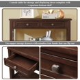 thumbnail image 4 of 36" Espresso Farmhouse Console Table with 4 Drawers & Shelf - Solid Pine Storage for Living Room/Bedroom/Kitchen Entryway, 4 of 9