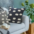 thumbnail image 2 of Ox Bay Pom Pom Textured Decorative Throw Pillow , 20" Square, Dark Blue & White, Count per Pack 1, 2 of 9