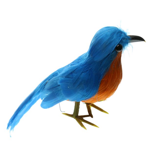 Pájaro artificial con plumas, gorrión realista, decoración para jardín y casa. 9