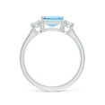 thumbnail image 2 of Angara Natural 1.35 Ct. Aquamarine with Diamond Classic Ring in 14K White Gold for Women (Ring Size: 3), 2 of 9