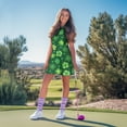 thumbnail image 3 of COEQINE Shamrock and Stripes Dark Green Print Women's Tennis Dress for St. Patrick's Day Sleeveless 2 Pieces Breathable Workout Athletic Dresses with Pockets and Shorts, M, 3 of 7