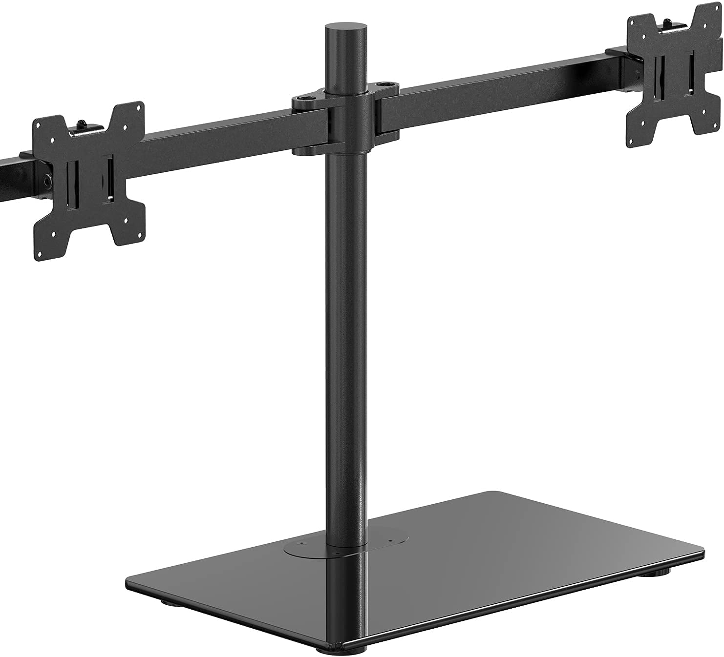 Free Standing Dual Monitor Stand, Height Adjustable Monitor Mount with