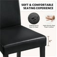 thumbnail image 3 of Yaheetech Faux Leather Dining Chairs with Rubberwood Legs, Set of 2, Black, 3 of 7