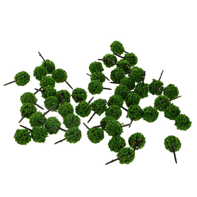 Tachiuwa Lot de 50 Pcs Arbres Modèle de Paysage en Forme de Boule Verte 3cm/1.18 Pieds'