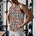 thumbnail image 5 of Pofeuu Skull sunflower daisy Print Men's Workout Tank Tops Sleeveless Muscle Gym Shirt Quick Dry-3X-Large, 5 of 7