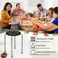 thumbnail image 6 of RELAX4LIFE Stackable Classroom Stools Set-of-6-17.5’’ Backless Decoration Nesting Stools w/Round Top for Office Dining Room School Students, 6-Pack Portable Metal Stool Flexible Seating (Black+Grey), 6 of 8