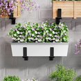 thumbnail image 3 of Tnobhg Deck Railing Adjustable Planter Box Bracket Strong Load-bearing Rustproof Corrosion Resistant Universal Window Box Bracket Flower Box Holder, 3 of 7