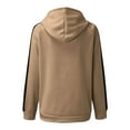 thumbnail image 2 of Gibobby Sudadera sin capucha y ocio Sudadera con capucha y cremallera para mujer （Caqui， M), 2 of 4