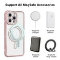 thumbnail image 4 of Entronix Magnetic Crystal Case for iPhone 14 Pro Max, Luxury Rhinestone Cute Bumper Cover for Girls, Rose, 4 of 7