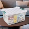 thumbnail image 5 of Xyskin 35 Quart Clear Large Storage Box, Plastic Storage Bins, Set of 6, 5 of 7