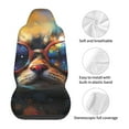 thumbnail image 5 of Yiaed Cool Cat With Sunglasses Print Car Seat Covers,Universal Auto Seats Protector Fits for Car,SUV Sedan,Truck,Automotive Seat Covers & Accessories(Two packs), 5 of 7